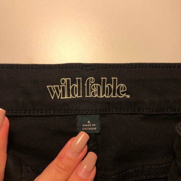 Wild Fable Black Distressed High Waisted Jeans - Picture 4 of 5